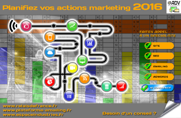 Planifiez vos actions marketing 2016